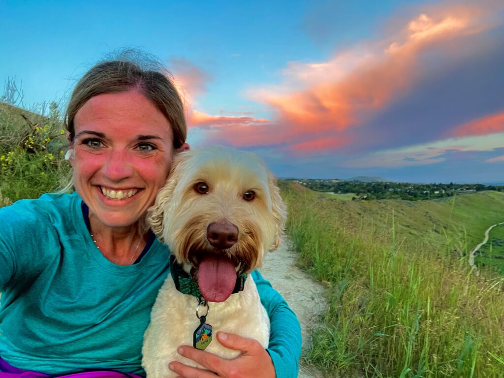 Fun Photo of Dr. Abby Davids and her dog Juniper