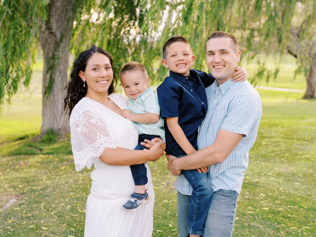 A photo of Dr. Brayden Chamberlain and his family